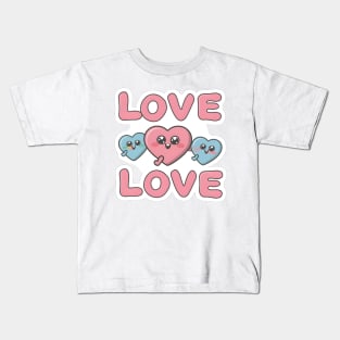 Love heart love Kids T-Shirt